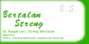 bertalan streng business card